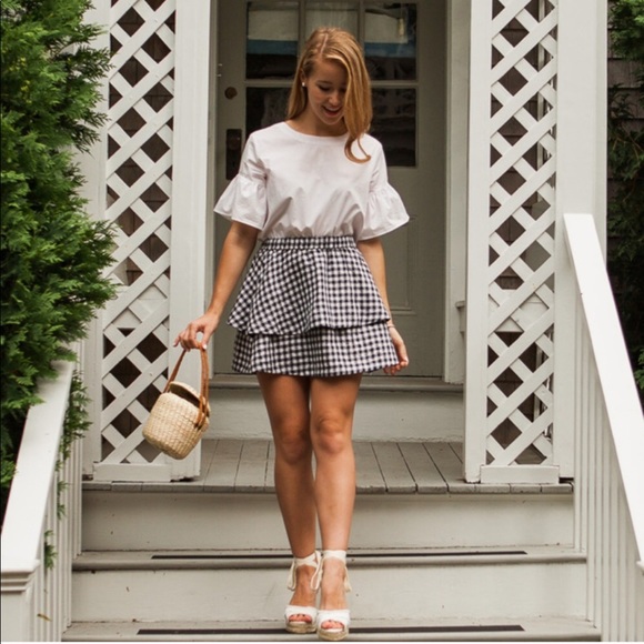 Madewell Dresses & Skirts - 🇺🇸Host Pick*Madewell Gingham Tier Mini Skirt